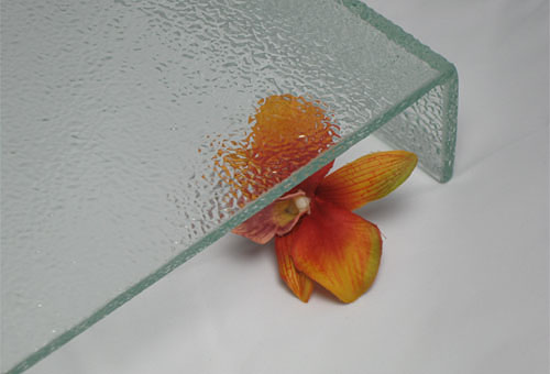 冰花(huā)纹U型玻璃  Glass U shaped with ice pattern